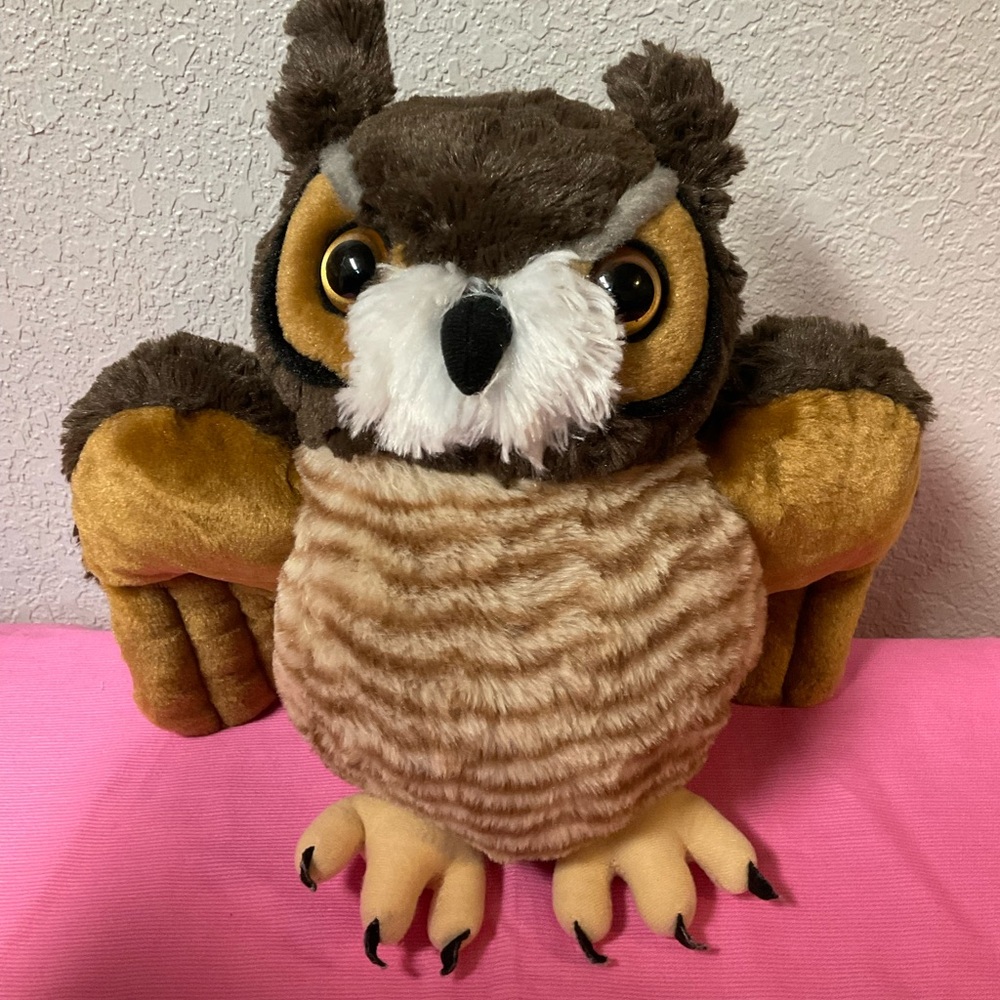 Wild Republic Plush Owl Stuffed Animal – Brown and Tan Soft Toy